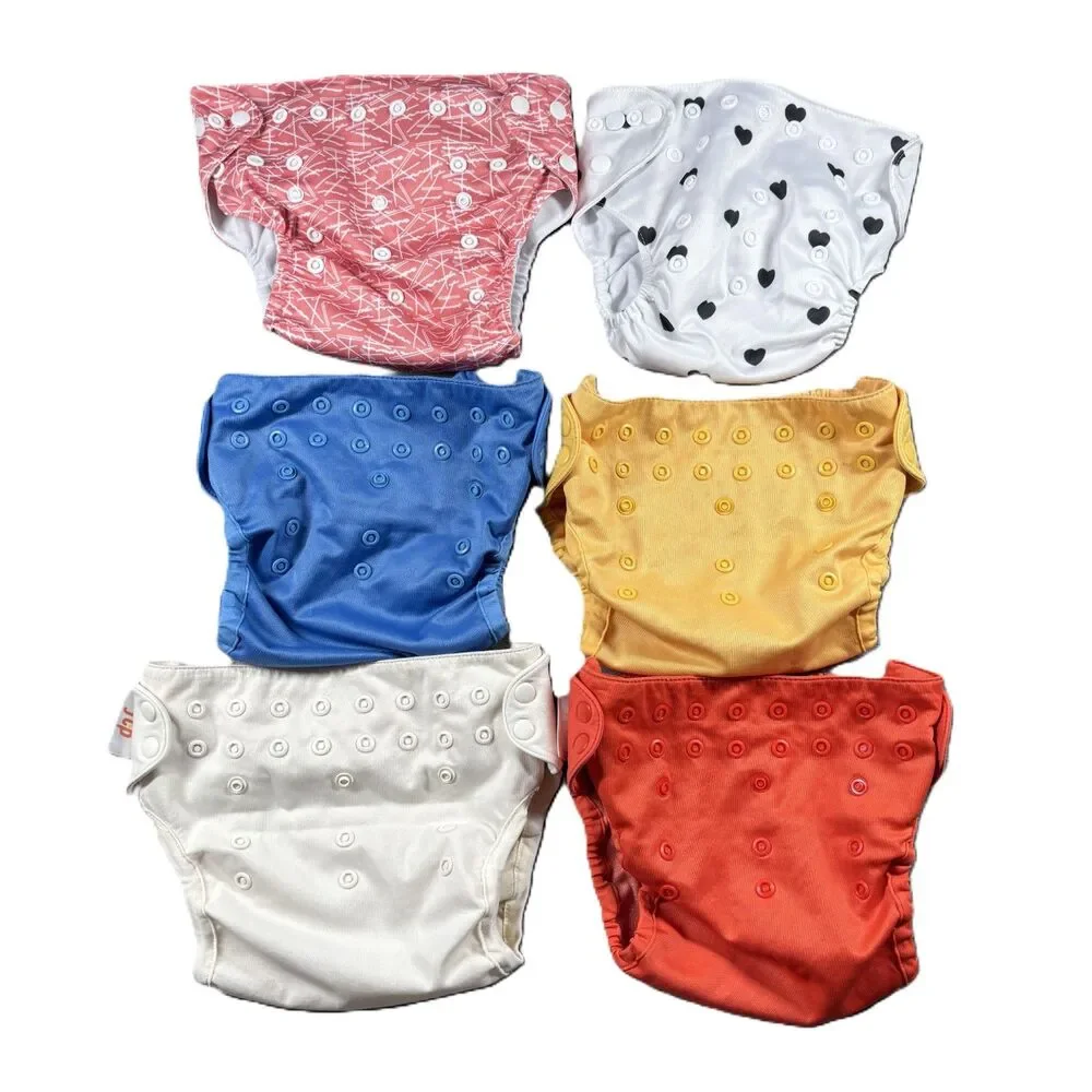Diaper Cover LOT Snaps Solid Print Adjustable Flip Bae Bae Goods Qaqadu G314